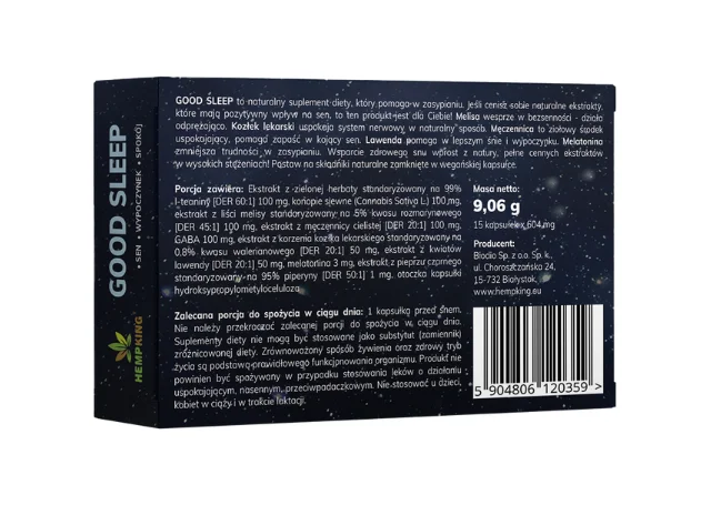 kapsułki good sleep tył