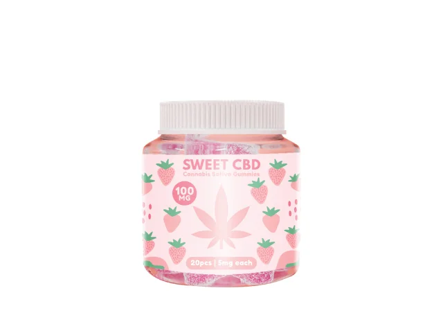 żelki cbd truskawkowe
