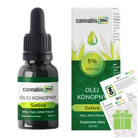 Olejek konopny 5% 500mg CBD 10ml