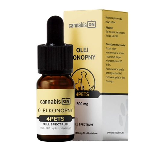 Olej konopny 4PETS 500mg -10ml