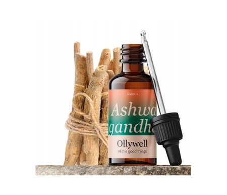 Ashwagandha ekstrakt w płynie 10:1 krople 30 ml - Ollywell