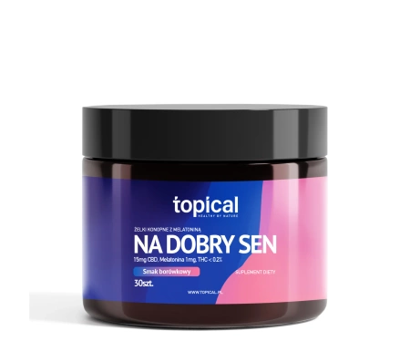 Żelki CBD z melatoniną, borówka Na Dobry Sen - Topical