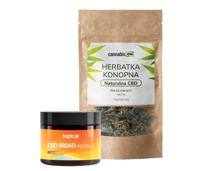 Żelki CBD cytrynowe Broad Spectrum + Herbata konopna CBD